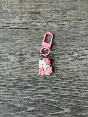 Hello Kitty Pink and White Keychain Charm